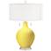 Lemon Twist Toby Table Lamp with Dimmer