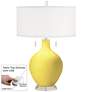 Lemon Twist Toby Table Lamp with Dimmer