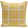 Lemon Yellow Intersect 20" Square Outdoor Pillow