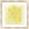 Lemon Yellow Patterns 18" Square Giclee Framed Wall Art