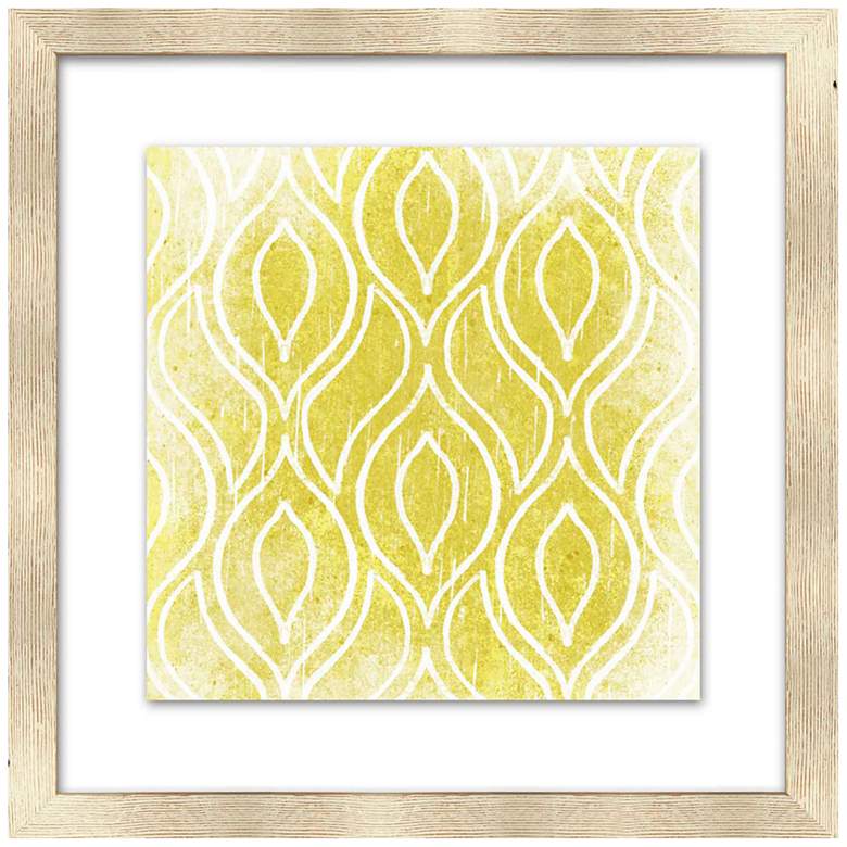 Image 1 Lemon Yellow Patterns 18 inch Square Giclee Framed Wall Art