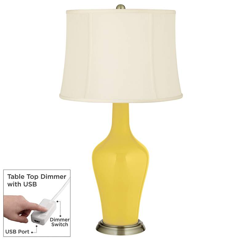 Image 1 Lemon Zest Anya Table Lamp with Dimmer