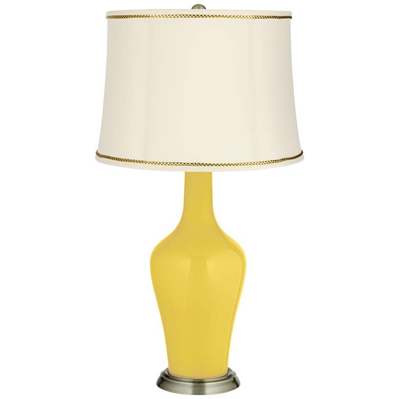 Image 1 Lemon Zest Anya Table Lamp with President&#39;s Braid Trim
