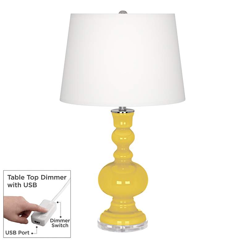 Image 1 Lemon Zest Apothecary Table Lamp with Dimmer