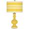 Lemon Zest Bold Stripe Apothecary Table Lamp