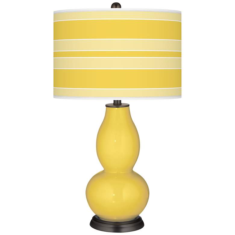 Image 1 Lemon Zest Bold Stripe Double Gourd Table Lamp
