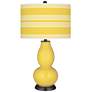 Lemon Zest Bold Stripe Double Gourd Table Lamp