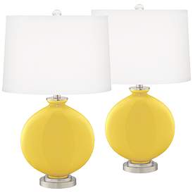 Image2 of Lemon Zest Carrie Table Lamp Set of 2 with Dimmers