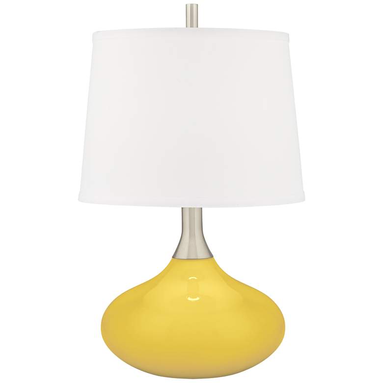Image 2 Lemon Zest Felix Modern Table Lamp with Table Top Dimmer