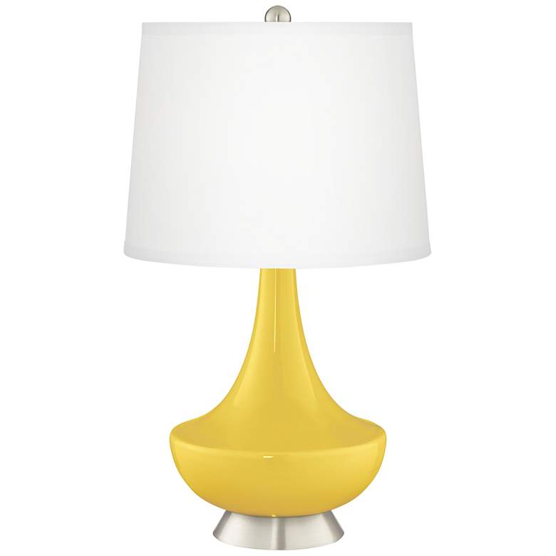 Image 2 Lemon Zest Gillan Glass Table Lamp with Dimmer
