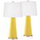 Lemon Zest Leo Table Lamp Set of 2 with Dimmers