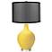 Lemon Zest Ovo Table Lamp with Organza Black Shade