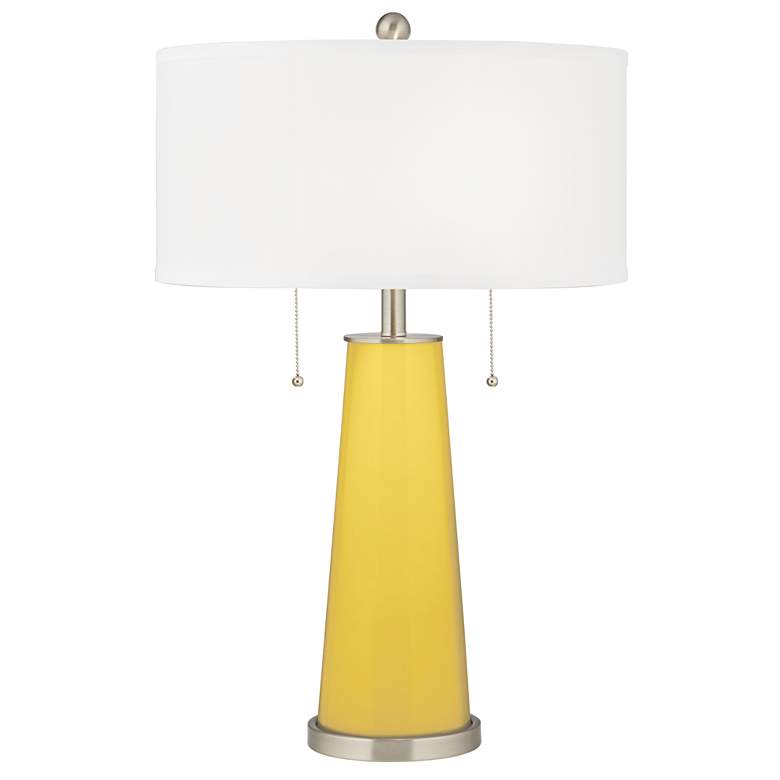 Image 2 Lemon Zest Peggy Glass Table Lamp With Dimmer