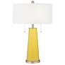 Lemon Zest Peggy Glass Table Lamp With Dimmer