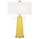 Lemon Zest Peggy Glass Table Lamp With Dimmer