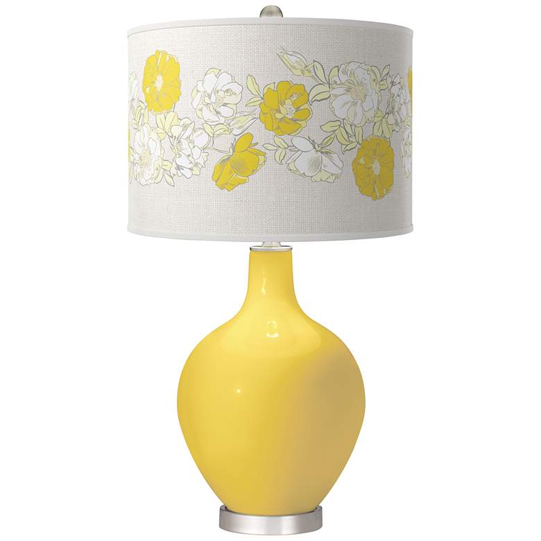 Image 1 Lemon Zest Rose Bouquet Ovo Table Lamp