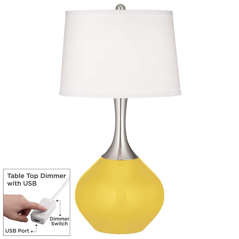 Image 1 Lemon Zest Spencer Table Lamp with Dimmer