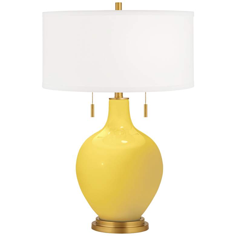 Image 2 Lemon Zest Toby Brass Accents Table Lamp with Dimmer