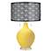 Lemon Zest Toby Table Lamp With Black Metal Shade