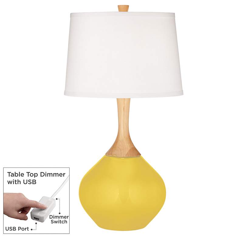 Image 1 Lemon Zest Wexler Table Lamp with Dimmer