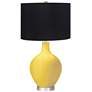 Lemon Zest Yellow Ovo Table Lamp with Black Shade