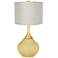Lemongrass Cream Pleated Drum Shade Wexler Table Lamp