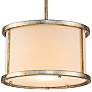 1_Lemuria 11" Wide Silver and Cream Drum Mini Pendant Light