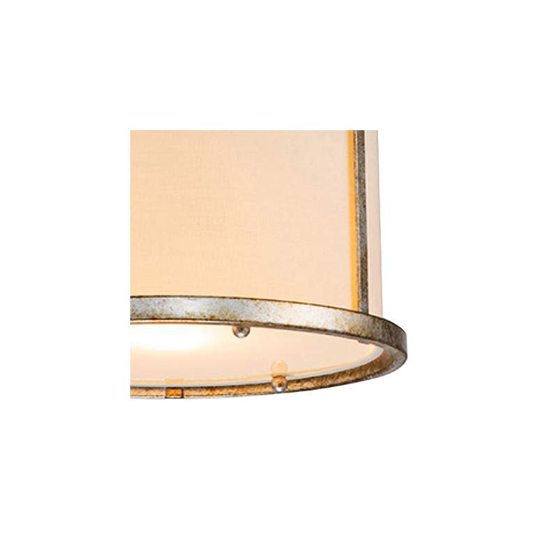 Image 2 Lemuria 11" Wide Silver and Cream Drum Mini Pendant Light more views
