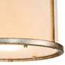 2_Lemuria 11" Wide Silver and Cream Drum Mini Pendant Light more views