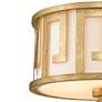 3_Lemuria 15" Wide Distressed Gold Drum Ceiling Light more views