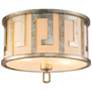 2_Lemuria 15" Wide Distressed Silver Drum Ceiling Light
