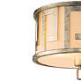 3_Lemuria 15" Wide Distressed Silver Drum Ceiling Light more views