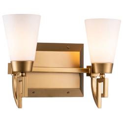 Lemuria 2 Light Bath Bar in Laquered Gold