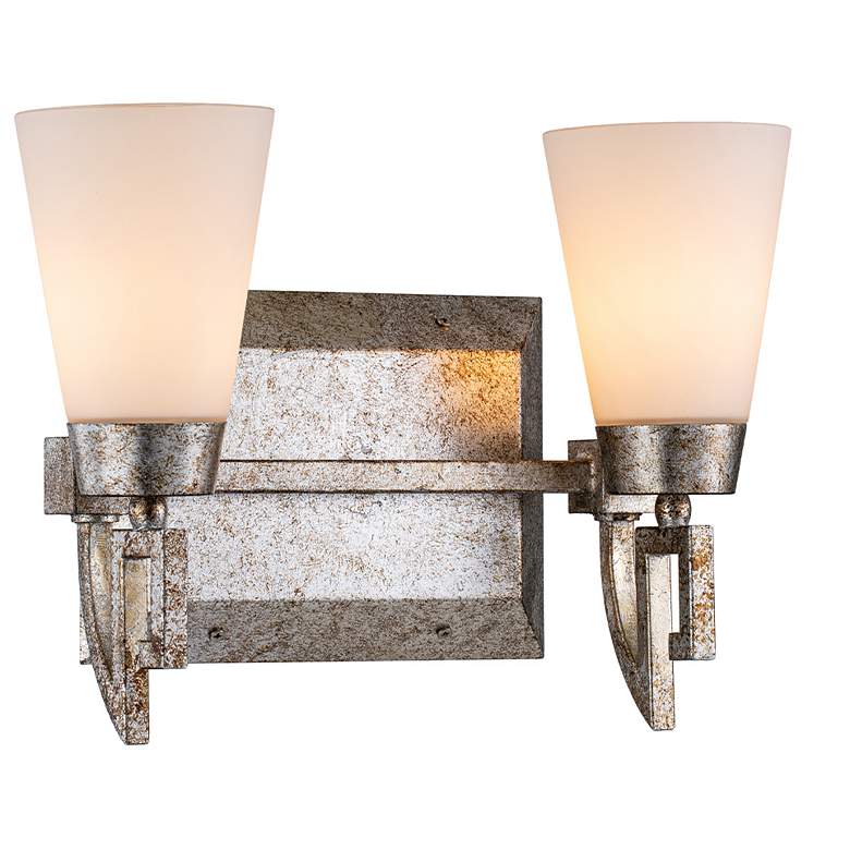 Image 1 Lemuria 2 Light Bath Bar in Silver Leaf