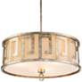 1_Lemuria 22"W Antique Silver and Ivory 3-Light Pendant Light
