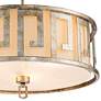 2_Lemuria 22"W Antique Silver and Ivory 3-Light Pendant Light more views