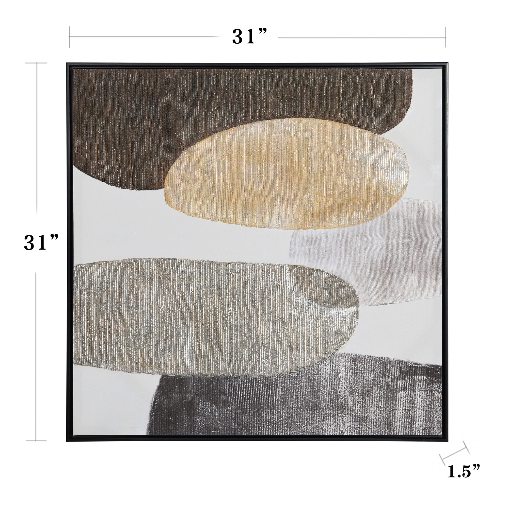 Image 7 Lena 2 31.49"W x 31.49"H Multi Color Framed Canvas Painting Wall  more views