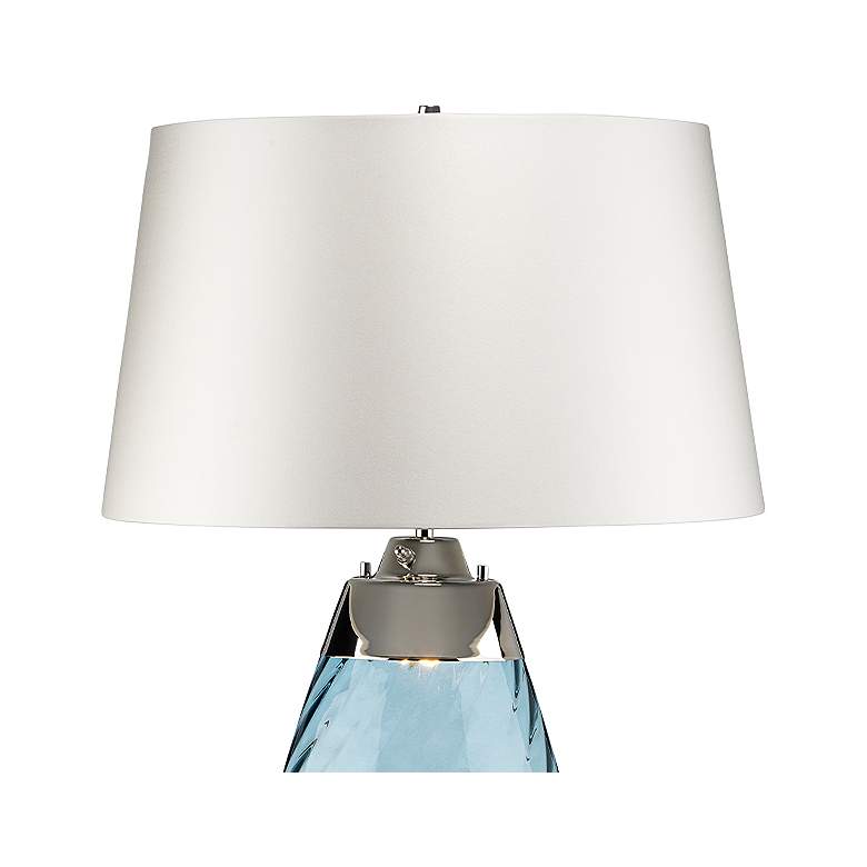 Image 3 Lena 29" High Blue Art Glass Large Table Lamp with Off-White Shade more views