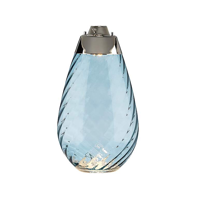 Image 4 Lena 29" High Blue Art Glass Large Table Lamp with Off-White Shade more views