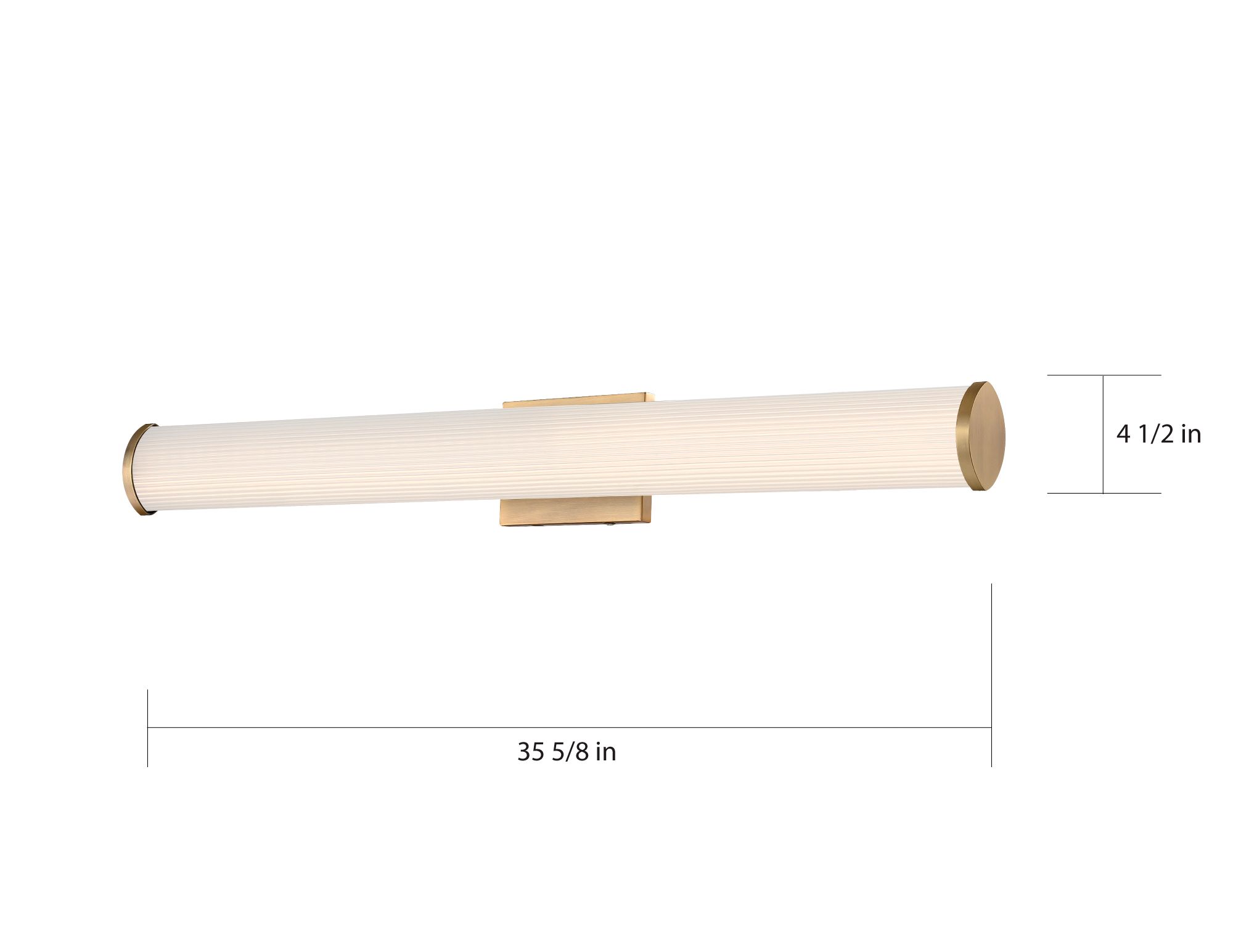 Image 5 Lena 35 3/4" Wide Brushed Brass LED ADA Vanity Bath Light more views