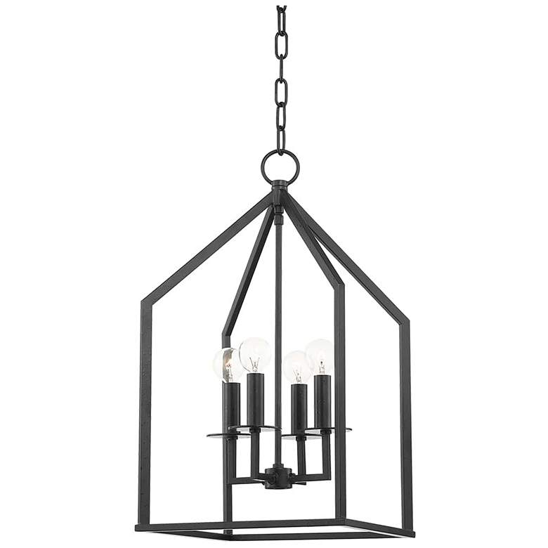 Image 1 Lena 4 Light Small Pendant - Aged Iron