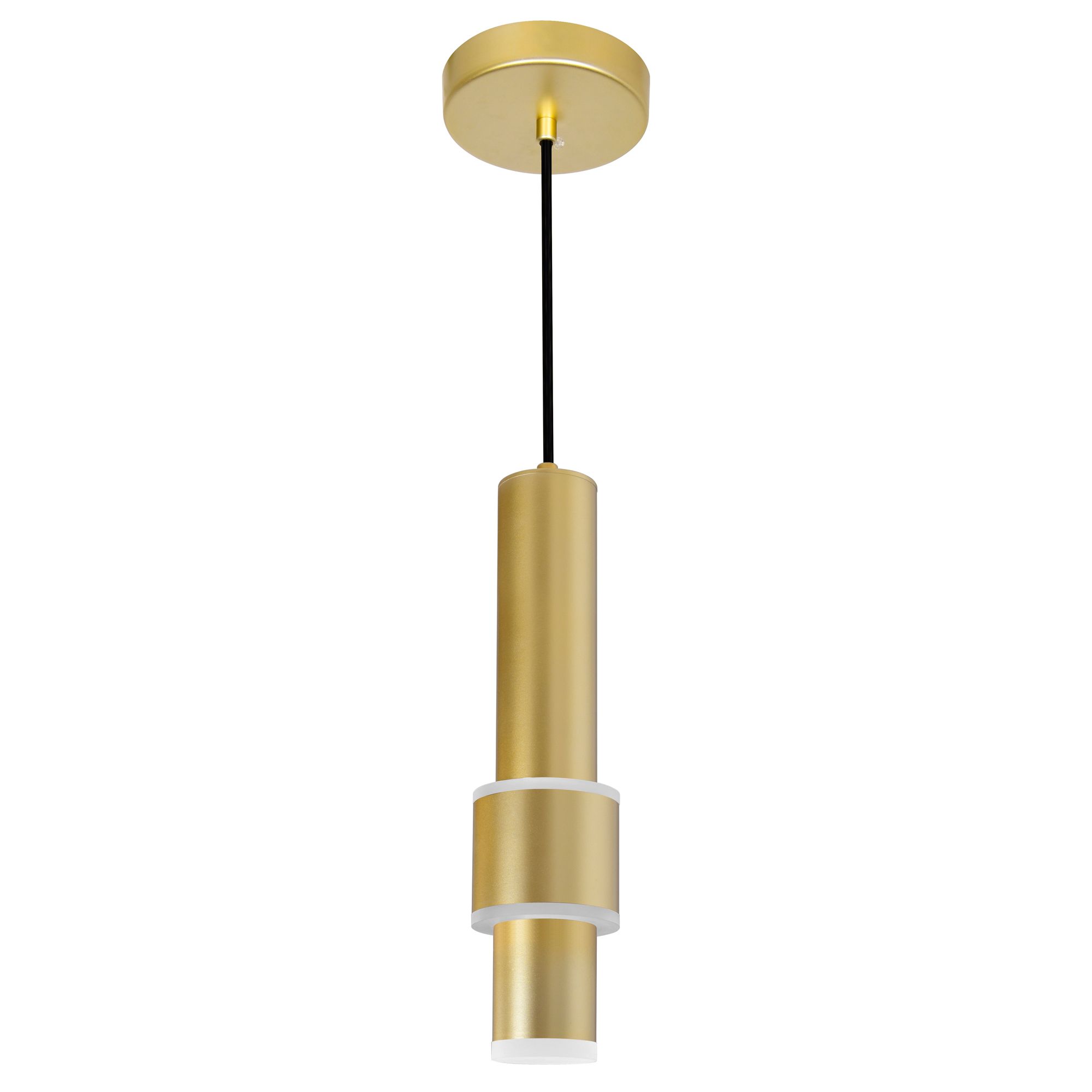 Image 5 Lena Integrated LED 5in Satin Gold Mini Pendant more views