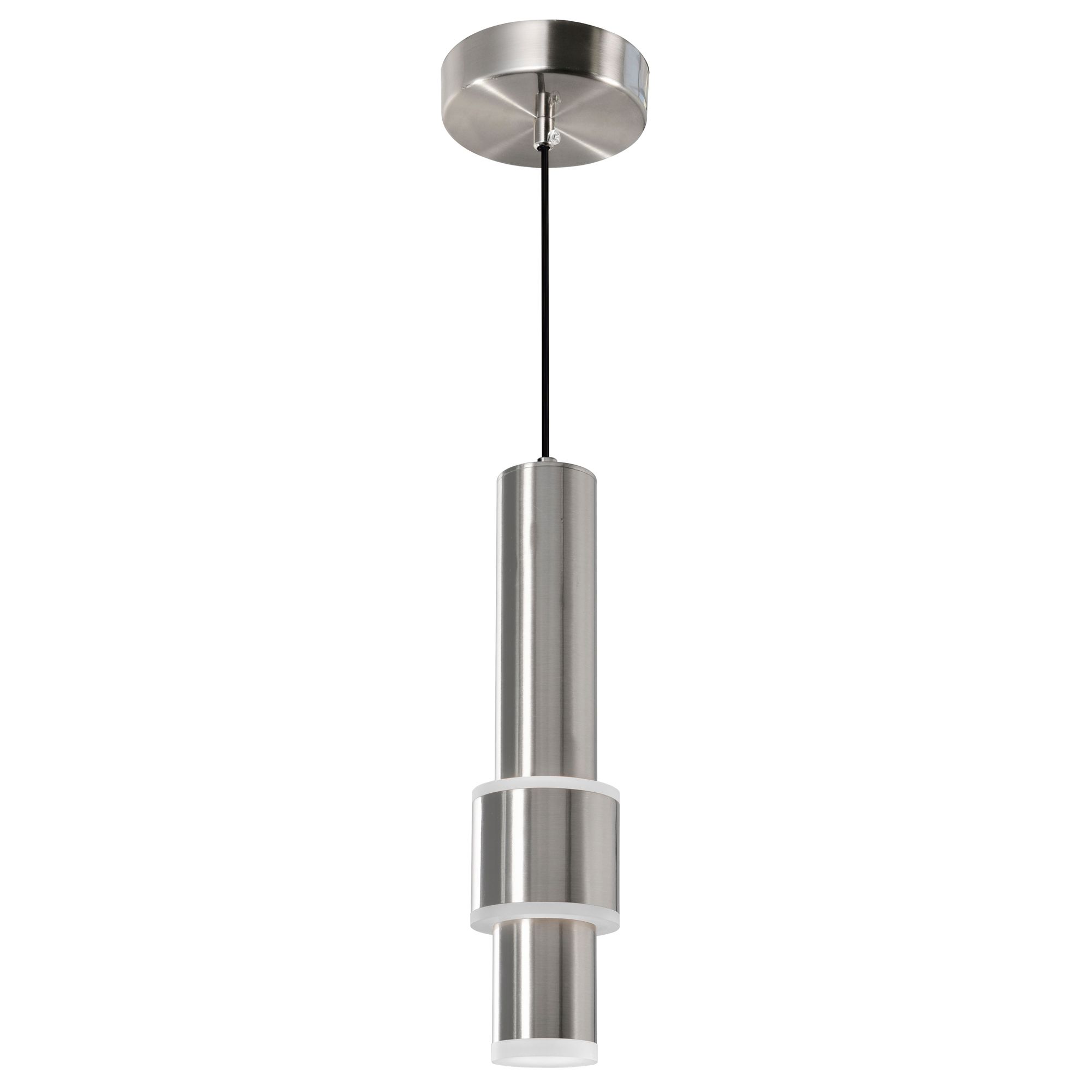 Image 5 Lena Integrated LED 5in Satin Nickel Mini Pendant more views