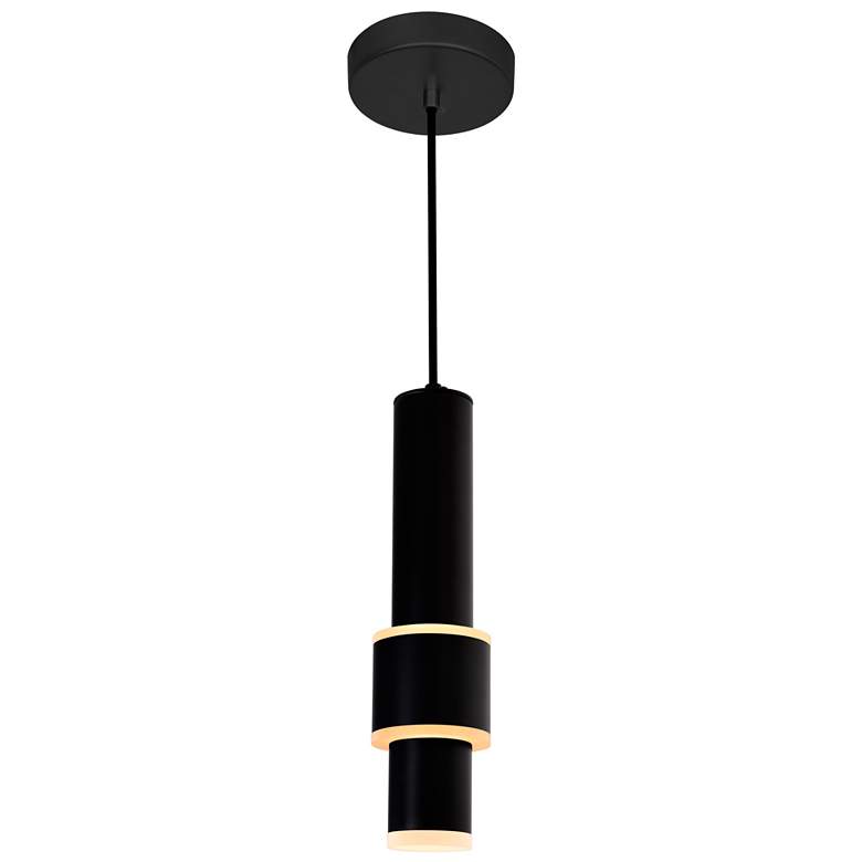 Image 1 Lena LED Integrated Mini Pendant With Black Finish