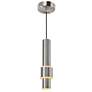 Lena LED Integrated Mini Pendant With Satin Nickel Finish