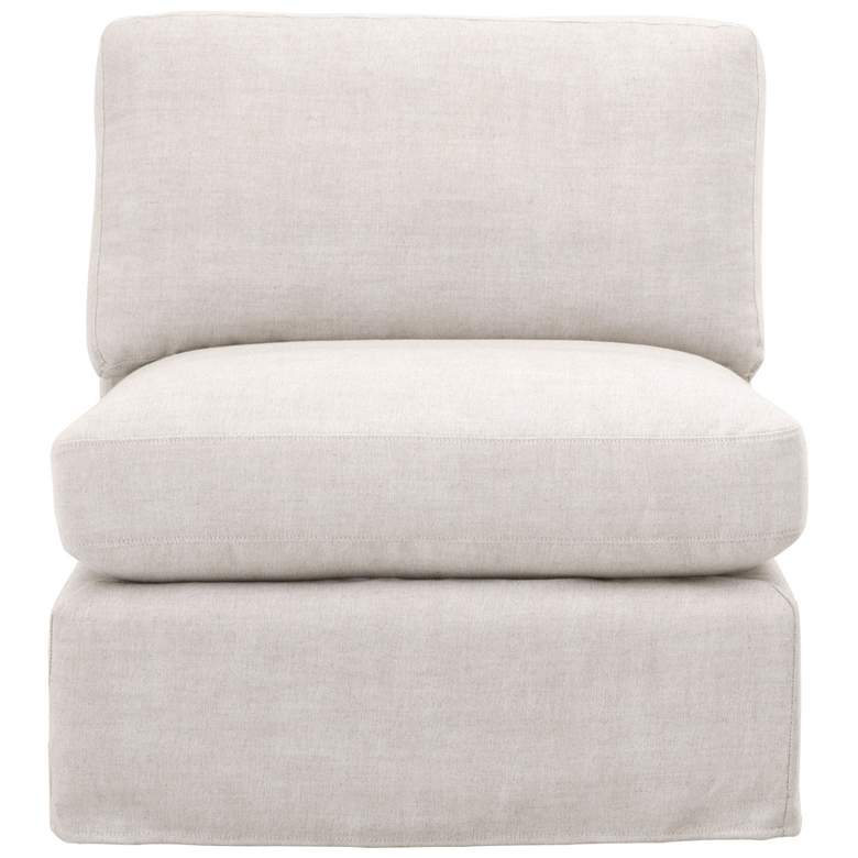 Image 1 Lena Modular Slipcover 1-Seat Armless Chair, Bisque, Espresso