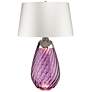 2_Lena Plum Art Glass Large Table Lamp with Off -White Shade