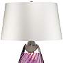 3_Lena Plum Art Glass Large Table Lamp with Off -White Shade more views