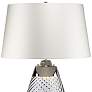 3_Lena Smoke Art Glass Large Table Lamp with Off -White Shade more views