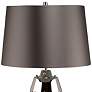 3_Lena Smoke Art Glass Small Table Lamp with Brown Satin Shade more views